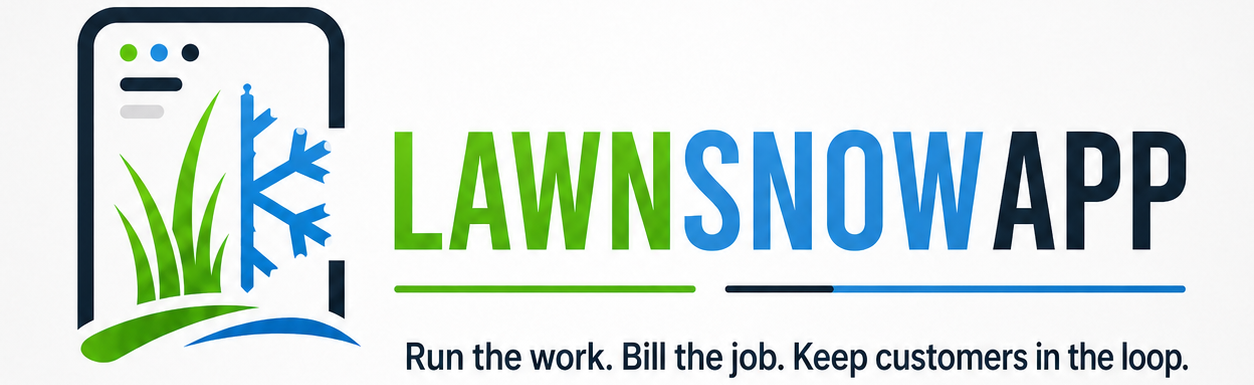 Lawn Snow App horizontal logo
